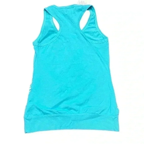 Vintage Buckle‎ Tank Women’s Blue Silver ‘Royal’ Crown  Size Medium Y2K NWT - Picture 2 of 6